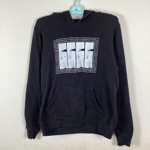 MDNY Mens Long Sleeve Sweatshirt Size M Hood Pullover No Drawstring Good